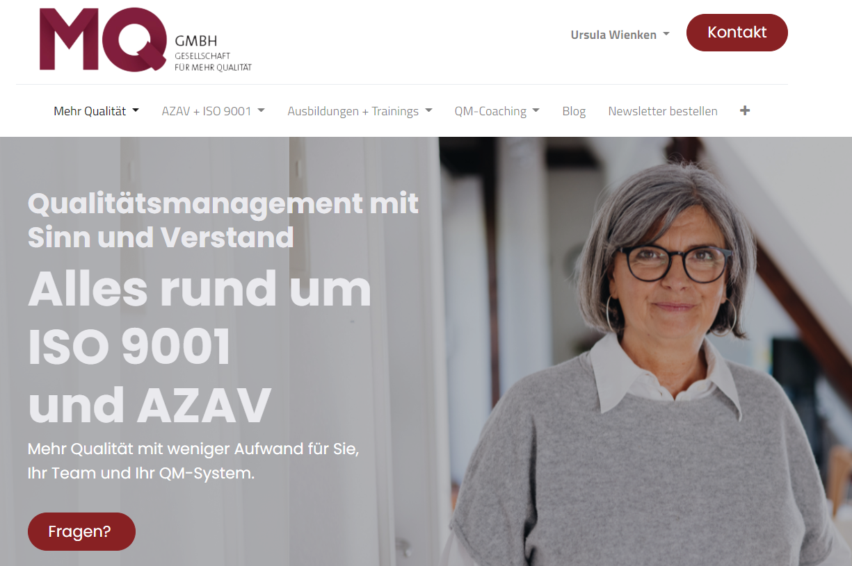 Ursula Wienken - Expertin für ISO 9001 und AZAV Beratung