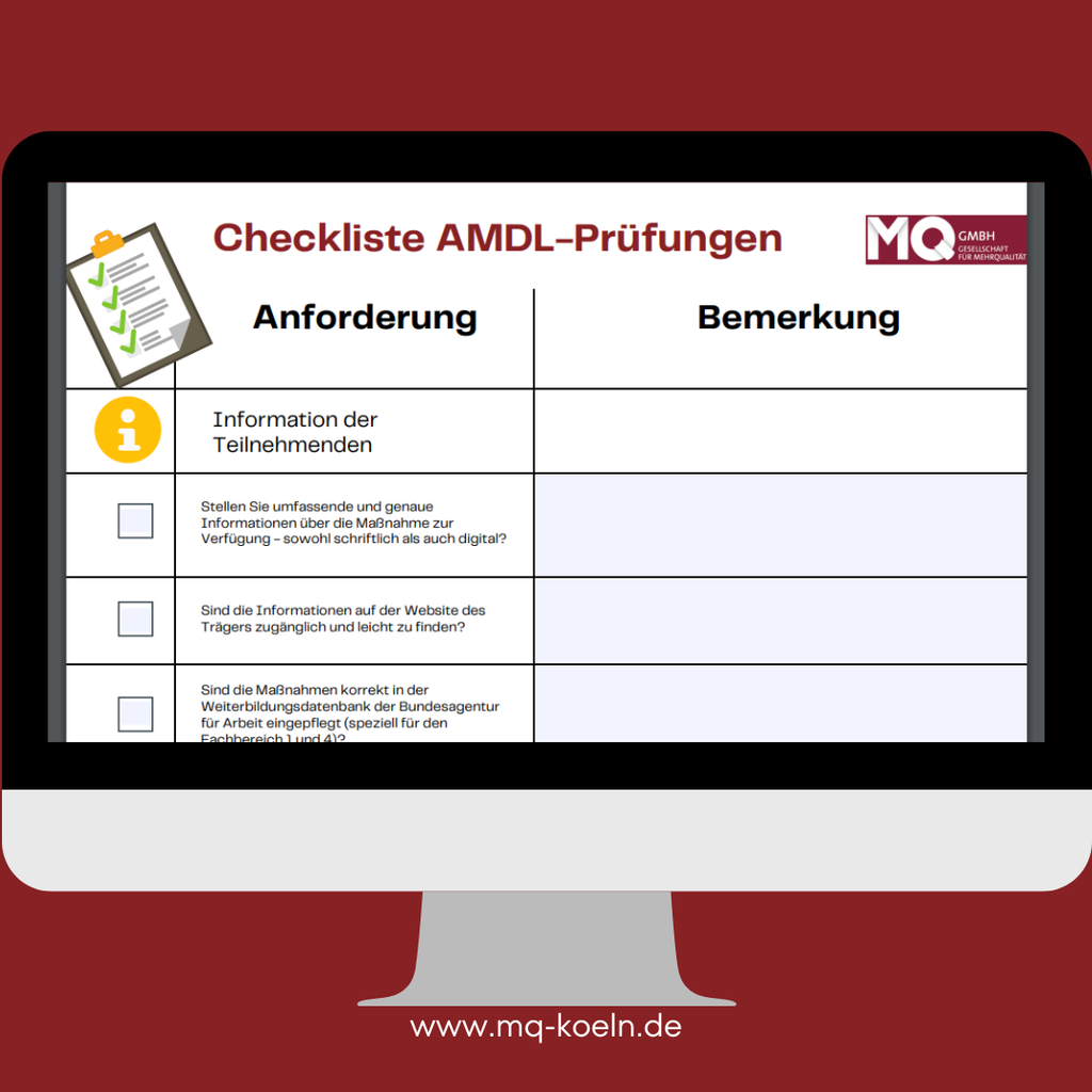 Auditcheckliste AMDL-Prüfungen