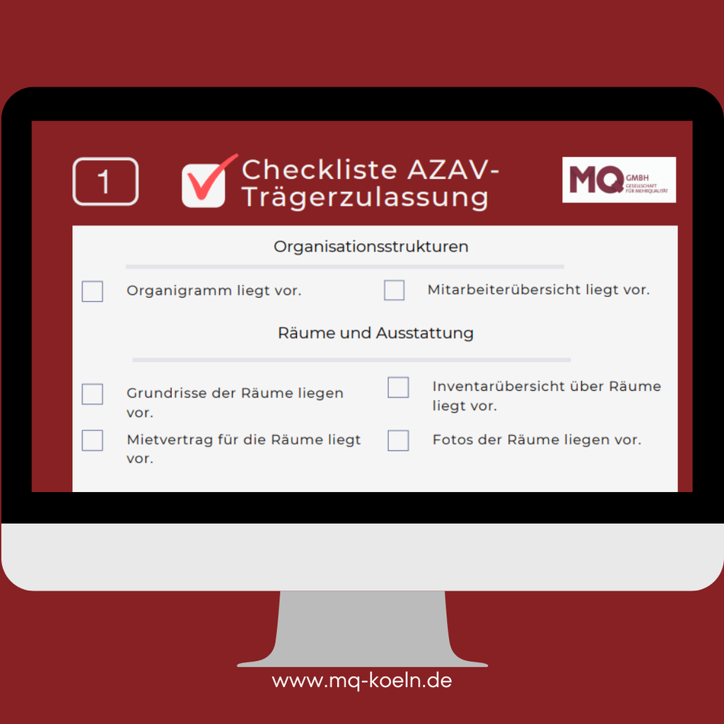 Checkliste Trägerzulassung